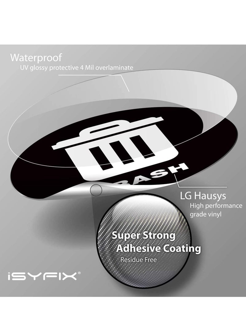 SYOSI ملصق إعادة التدوير لسلة المهملات - ملصقات سلة المهملات المثالية - ملصق مقاس 5 × 5 بوصة - علامات مثالية لسلة المهملات في المنزل أو المكتب - مناسب للاستخدام الداخلي/الخارجي عبوة من 6 قطع باللون الأخضر لإعادة التدوير، والأسود للقمامة - Image 5