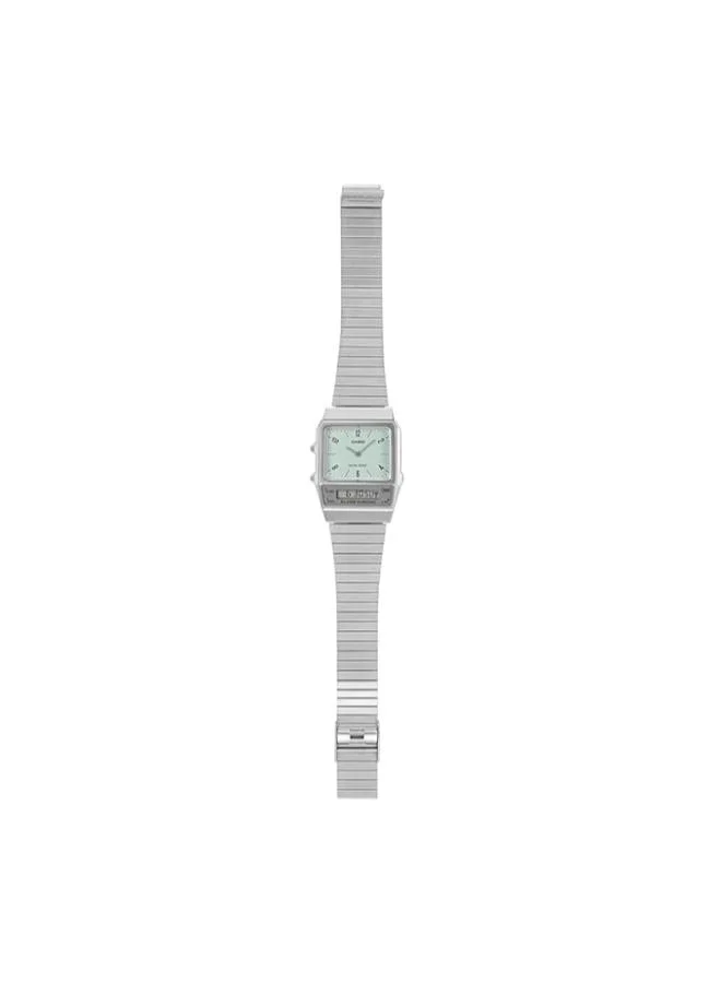 كاسيو ساعة يد للجنسين ستانلس ستيل بعقارب AQ-800E-3ADF - 32.1 مم