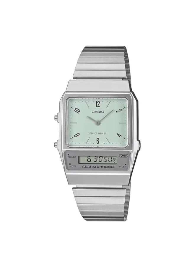 كاسيو Unisex Stainless Steel Analog Watch AQ-800E-3ADF - 32.1 mm