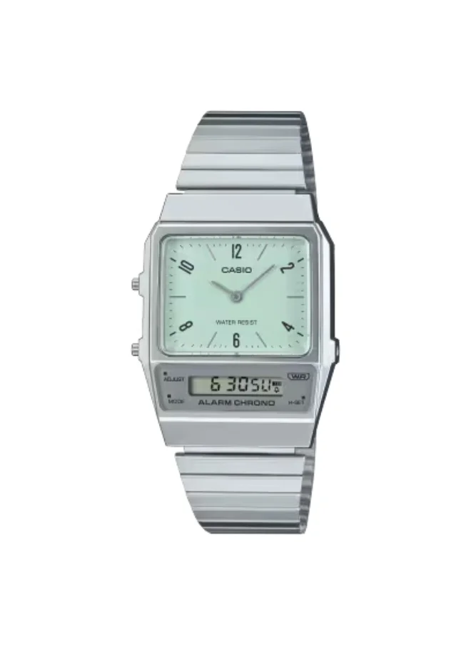 كاسيو Unisex Stainless Steel Analog Watch AQ-800E-3ADF - 32.1 mm