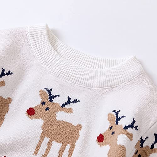Remimi Girls Christmas Toddler Sweater Warm Knit Winter Party Sweater 2-3T - Image 2