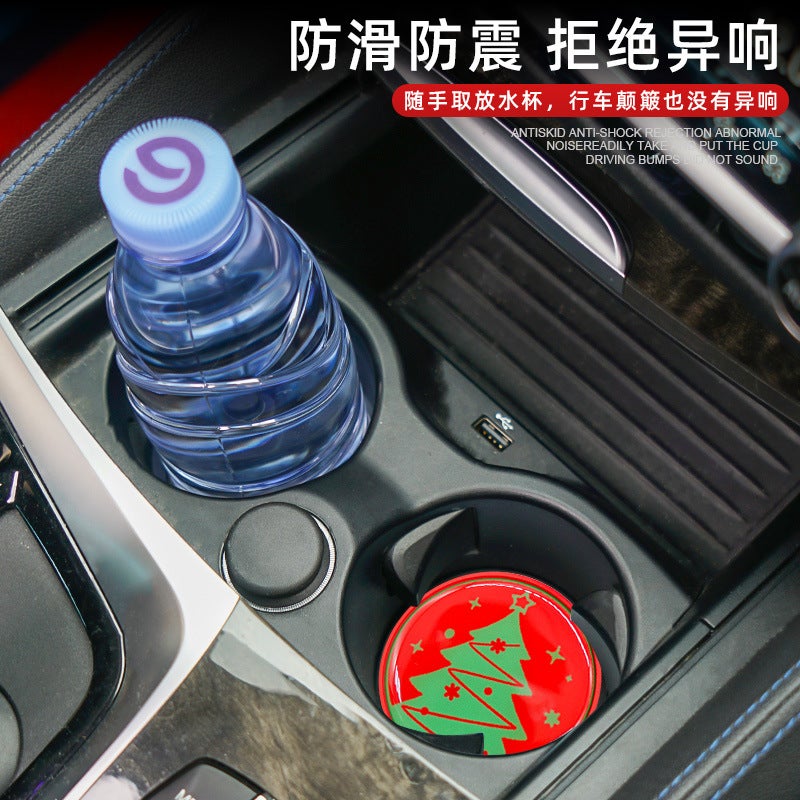 Selling Car Water Cup Mat Door Slot Storage Mat Snowflake Interior Decoration Supplies Complete Collection Universal - Image 4