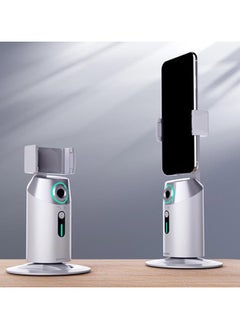porodo 360° Rotating Phone Mount with AI Tracking Mount Gesture Recognition / Power Bank Function / Swift Portrait Transition / 15 Hours Working Time - White  - Image 5