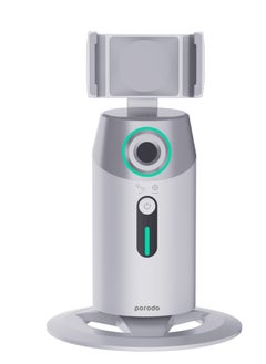 porodo 360° Rotating Phone Mount with AI Tracking Mount Gesture Recognition / Power Bank Function / Swift Portrait Transition / 15 Hours Working Time - White  - Image 1