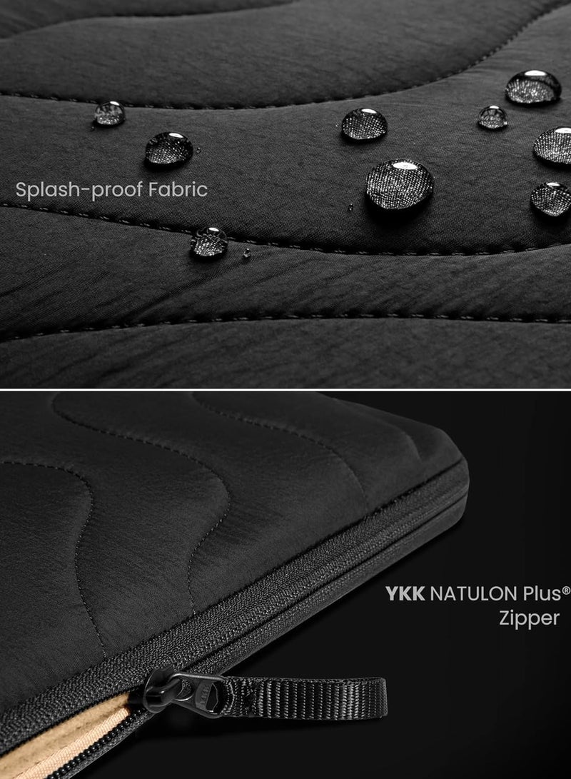 Tomtoc Terra-A27 360 Protective Puffy Sleeve Set for 14-inch MacBook Pro M4/M3/M2/M1 Pro/Max A3112 A3401 A3185 A2992 A2918 A2779, Quilted Soft Puffer Bag With Tech Pouch for 13.8" Surface Laptop 7 Eco-Friendly Laptop Sleeve  - Image 3