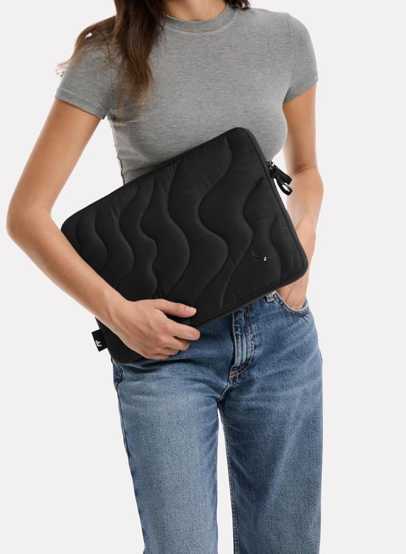 Tomtoc Terra-A27 360 Protective Puffy Sleeve Set for 14-inch MacBook Pro M4/M3/M2/M1 Pro/Max A3112 A3401 A3185 A2992 A2918 A2779, Quilted Soft Puffer Bag With Tech Pouch for 13.8" Surface Laptop 7 Eco-Friendly Laptop Sleeve  - Image 5