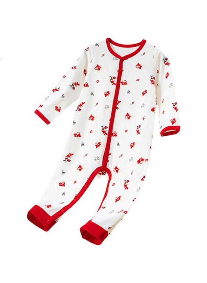 GB Baby Onesie Class A Pure Cotton Red Bodysuit For Year Of Birth, 5A Antibacterial And Mite-Proof Baby New Year Red Outfit - Image 1