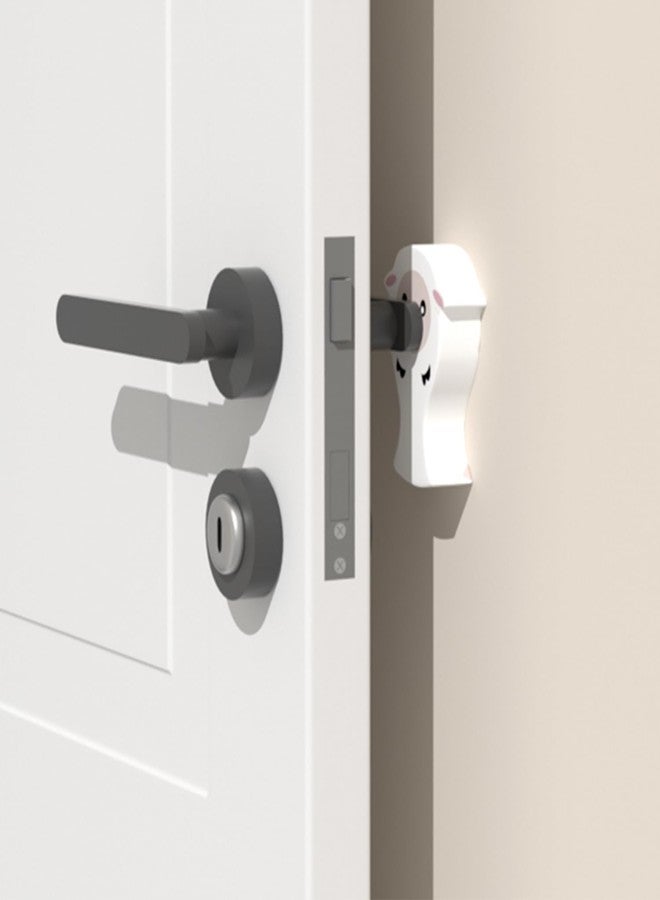 Potency واقي مقابض الأبواب على شكل حيوانات مصنوع من إسفنج EVA عالي الجودة، وواقي للأصابع من الانحشار للأطفال، متعدد الألوان (B-AB متعدد الألوان، عبوة من 4 قطع) - Image 3