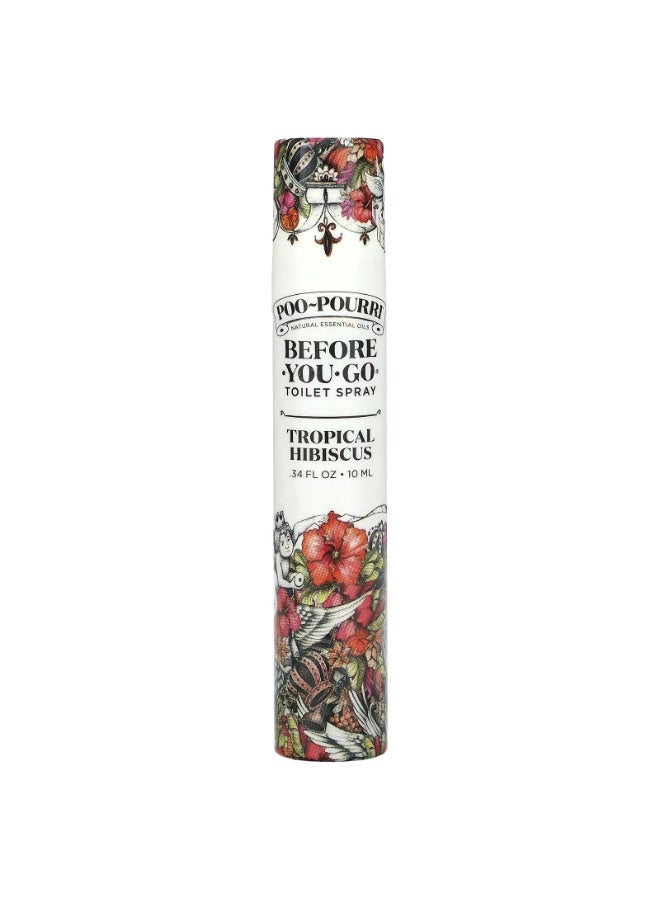 Poo-Pourri, Before-You-Go® Toilet Sprays, Tropical Hibiscus, 0.34 fl oz (10 ml)