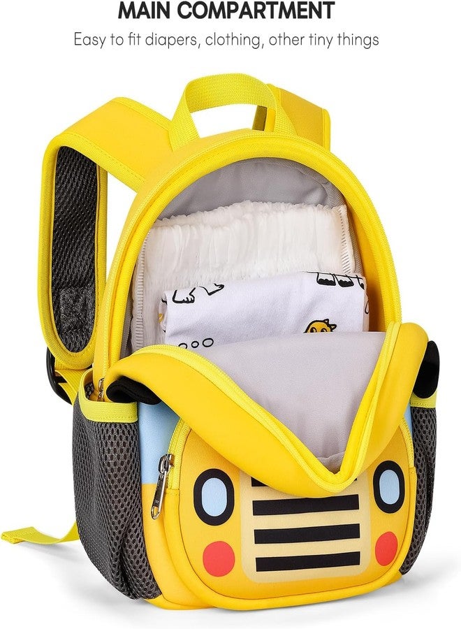 GONIPIMI Preschool Backpack Toddler Neoprene Waterproof Schoolbag Lunch Backpack Bag for Kids Boys Girls School Bag (Size-24X 23 X 8 CM) (School Bus) - Image 3