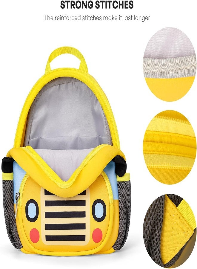 GONIPIMI Preschool Backpack Toddler Neoprene Waterproof Schoolbag Lunch Backpack Bag for Kids Boys Girls School Bag (Size-24X 23 X 8 CM) (School Bus) - Image 4