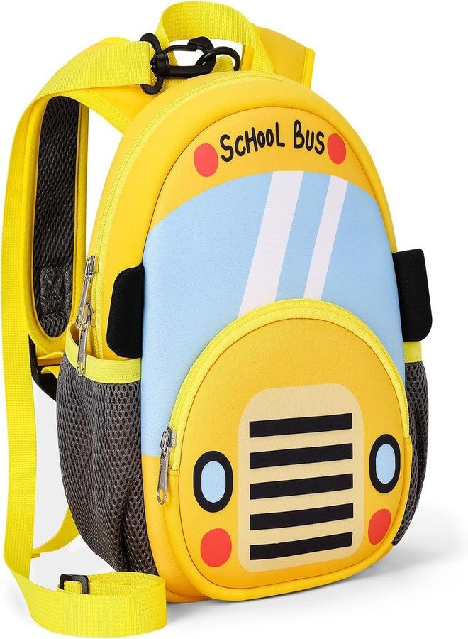 GONIPIMI Preschool Backpack Toddler Neoprene Waterproof Schoolbag Lunch Backpack Bag for Kids Boys Girls School Bag (Size-24X 23 X 8 CM) (School Bus) - Image 5