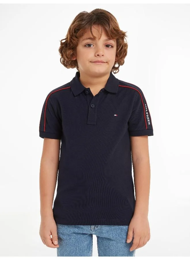 تومي هيلفيغر Youth Logo Tape Polo