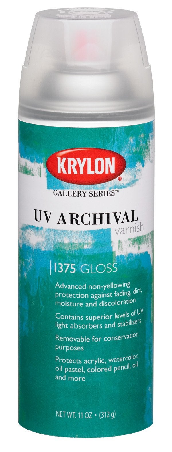 KRYLON بخاخ ورنيش كرايلون K01375000 من سلسلة المعرض، حماية UV، لامع، 11 أونصة - Image 1
