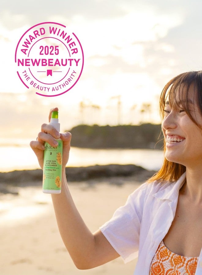 Babo Botanicals After Sun Soothing Mist - Aloe Vera & Cucumber - For Face, Body & Sensitive Skin - Non-Aerosol - No-touch application - EWG Verified - Alcohol-Free - Scented with cucumber extract - Image 5