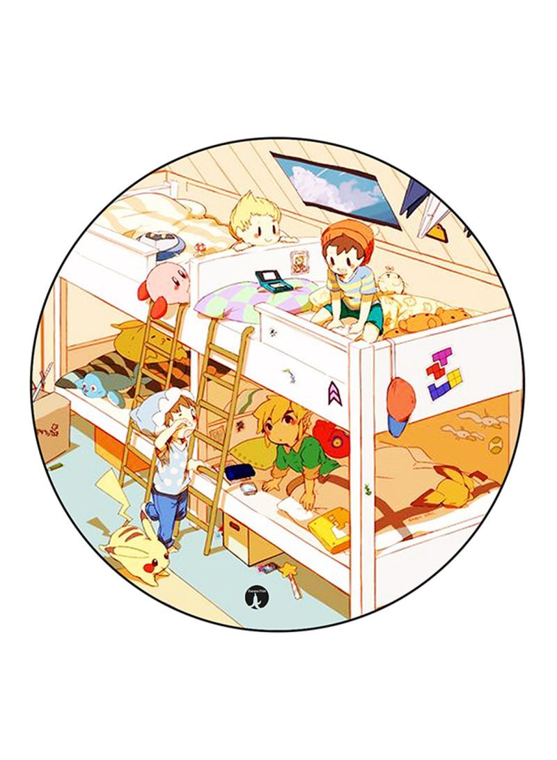 RKN Kids Printed Mouse Pad Round  Multicolour