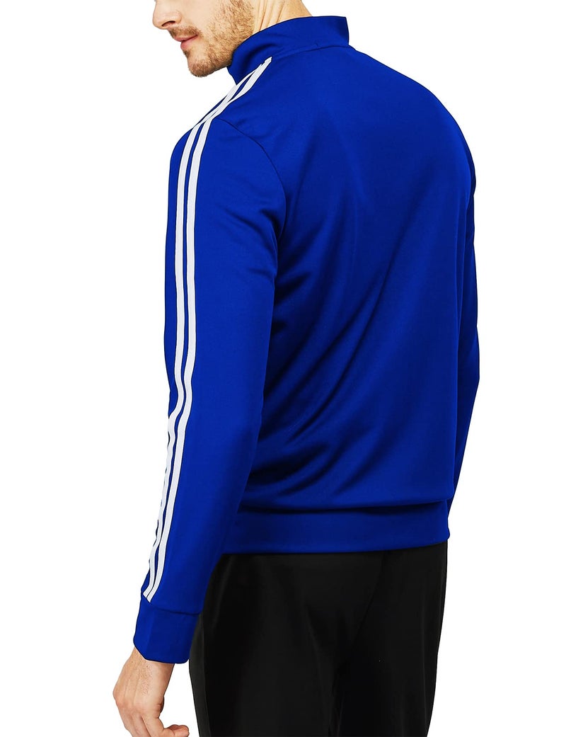 H2H Mens Basic Track Jacket - Slim Fit Side Taping Sportswear Urbanwear Streetwear Top BLUE US L/Asia XL (CMOJA0103) - Image 5
