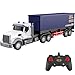 CALEST Remote Control Semi Truck with Trailer 24 Inch Semi Truck Toy for Kids124 Container Truck with LED Lights Music Great Gift for Boys Girls - Image 2