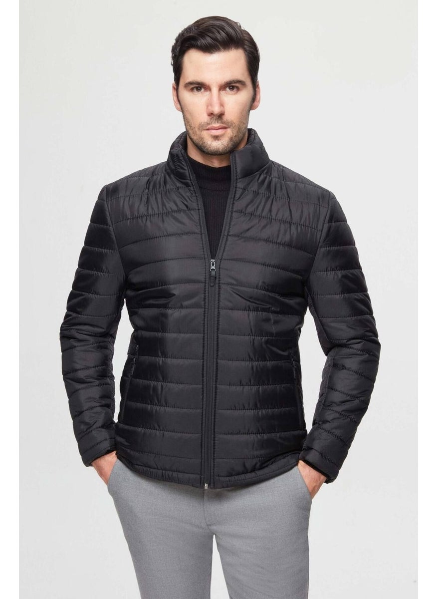 Slim Fit Black Windproof Fiber Filled Coat 3HF07ORT04262 - pzsku/Z3B845DD1A1EAD07E3C28Z/45/_/1727705238/684154f1-3614-4ecb-8926-17e95c80c633