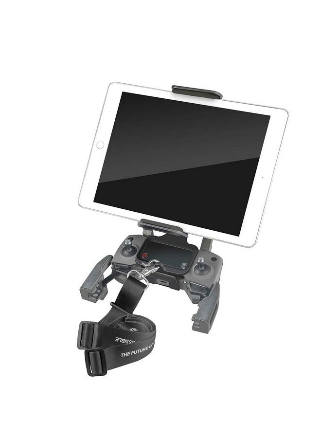 Hanatora - Hanatora 4-11 Inch Tablet Phone Front Holder Mount with Neck Lanyard for DJI Mavic Mini/Mini SE,Mavic 2 Pro/Zoom, DJI Mavic Air/Spark/Mavic Pro/Platinum Remote Control - Image 1