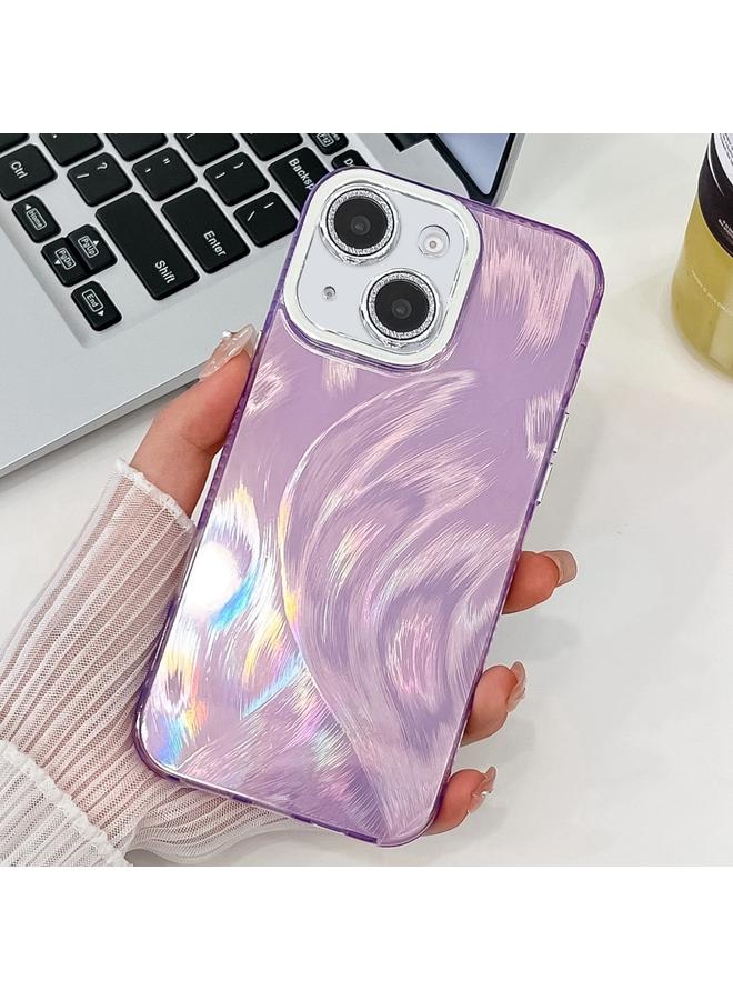 Zaboon Case For iPhone 13 Plating Glitter Texture TPU Phone Case with Lens Film - Image 1