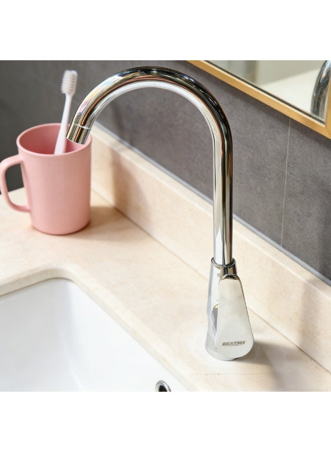 Kitchen sink faucet, outdoor faucet, modern single-hole bar counter sink faucet, water drop faucet, single handle high arc kitchen faucet made of zinc alloy 700g - Image 4