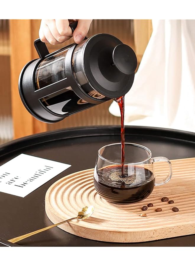 erorex 350Ml French Pressure Coffee Maker Teapot Borosilicate Glass Coffee Filter Heat Resistant Press Filter  - Image 2