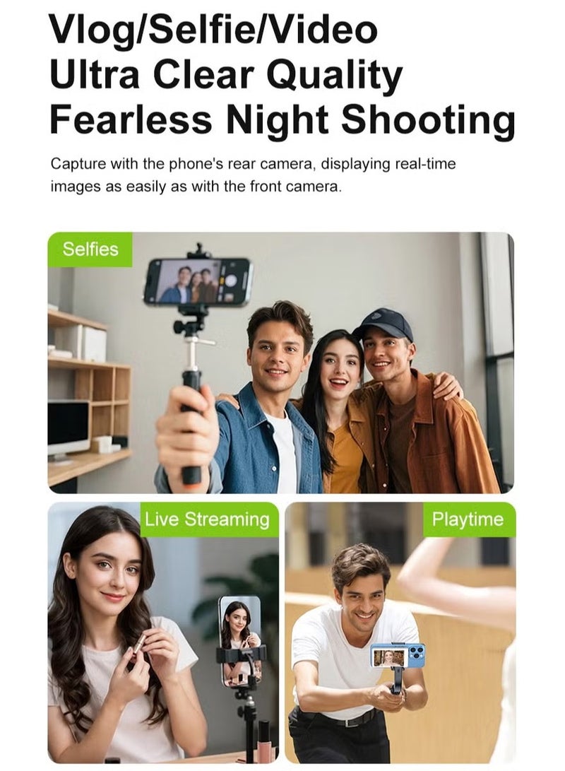 HUMJO Wireless Magnetic Selfie Monitor Screen for iPhone Vlog Live Stream Rear Back Camera Wireless Connection with Remote Control Compatible with iPhone 12/13/14/15/16/Samsung Galaxy/Android - Image 5