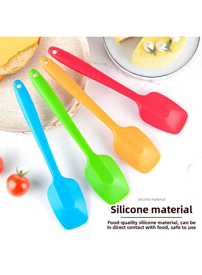 Food Silicone Spatula Integrated Silicone T-Shovel Baking Cake Spatula Spatula Mixing Tool-Specifications:Large Thickened Version-Color:Pink