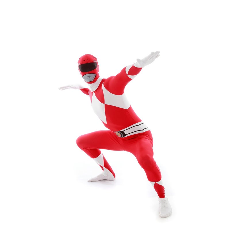 Morphsuits Official Power Ranger Costume,Red,Large 5'4"-5'10" (163cm - 177cm) - Image 2
