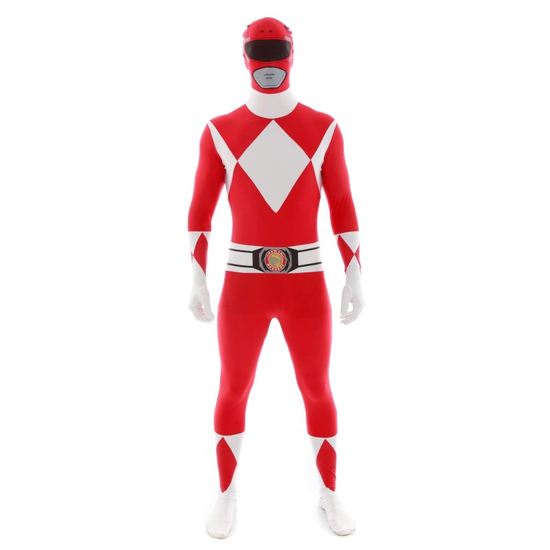 Morphsuits Official Power Ranger Costume,Red,Large 5'4"-5'10" (163cm - 177cm) - Image 1