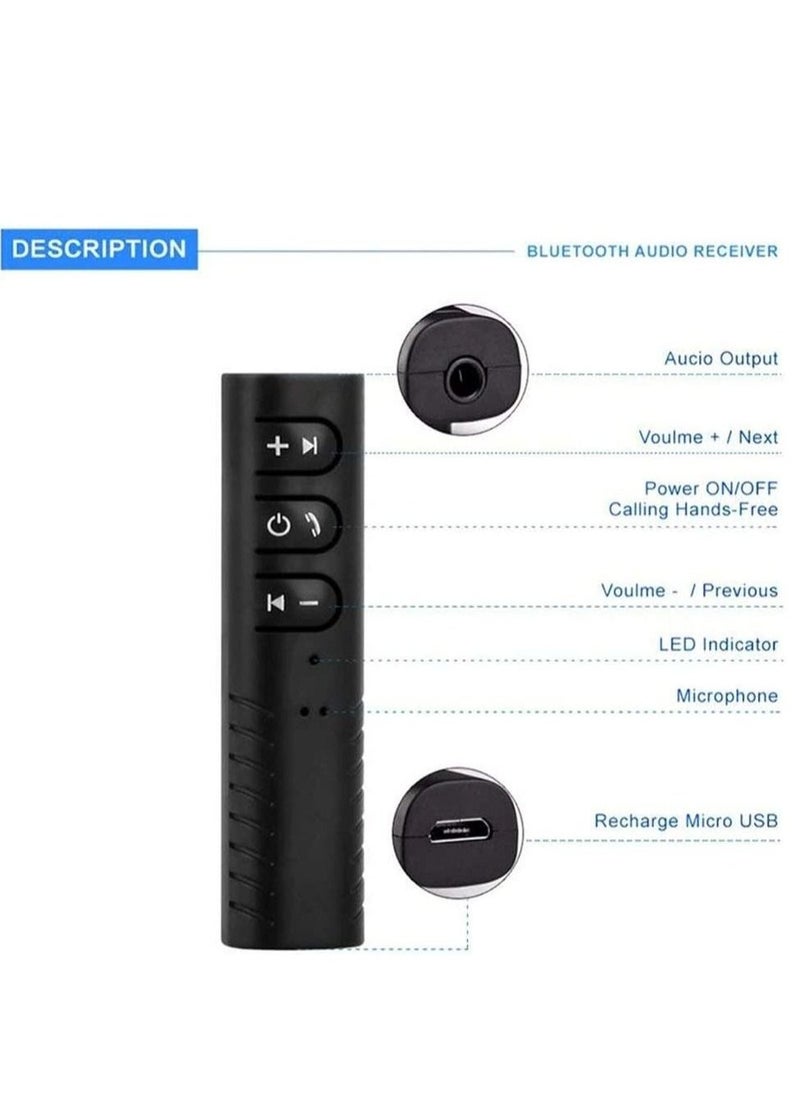 3.5mm jack Bluetooth Car Kit Hands free Music Audio Receiver Adapter Universal Auto AUX Kit for Speaker Headphone Car Stereo  - Image 2