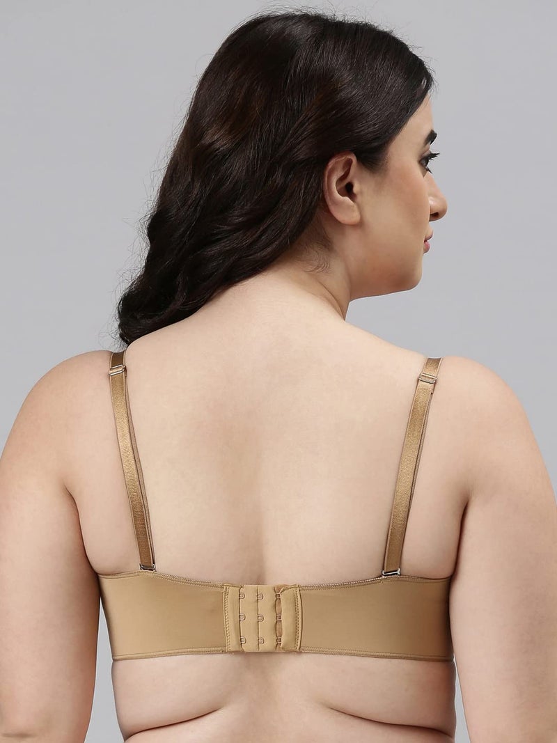 Enamor F074 Full Figure Strapless & Multi-Way Bra – Padded, Wired & Medium Coverage Buff - Image 4