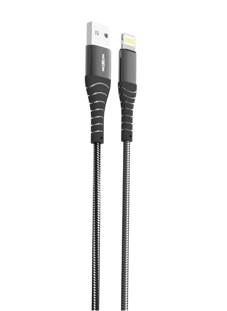 MOXOM - MX-CB71 Lightning USB 1 Meter Cable Black - Image 1
