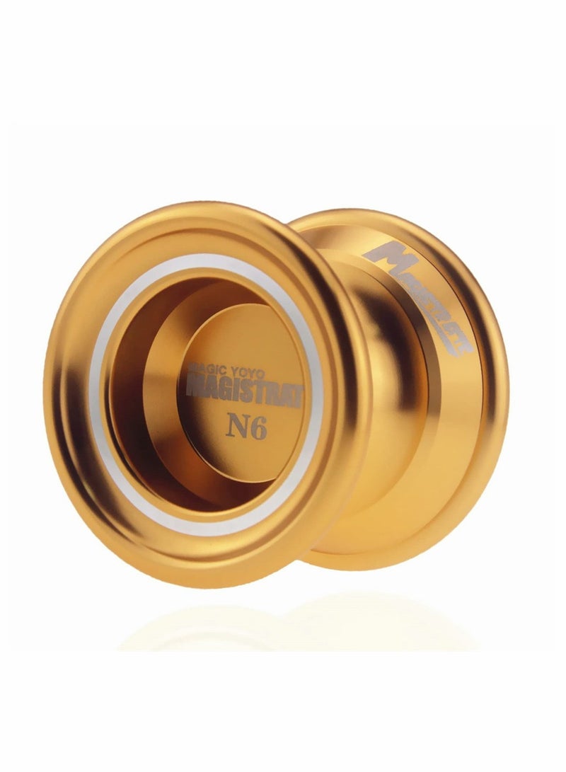 Magic yoyo N6 Magistrate Professional Alloy Unresponsive Yoyo Golden + Yoyo Bag + 5 Strings+ Glove Gift - Image 3