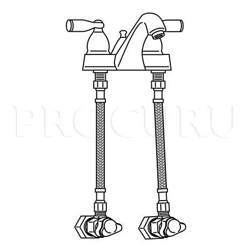 PROCURU [2-Pack] PROCURU 24-Inch (2Ft) x 3/8" Comp x 1/2" FIP Faucet Hose Connector, Braided Stainless Steel Supply Line, Certified Safe (9SF24-2P) - Image 5