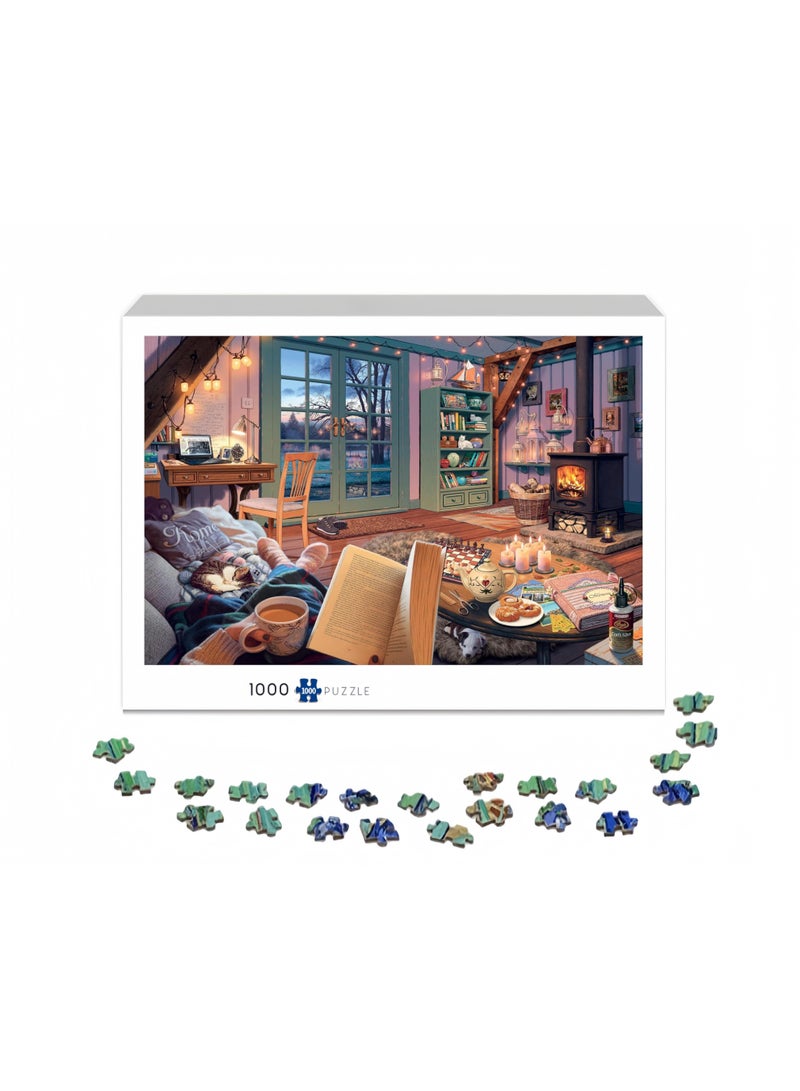 1000 لغز، موضوع المنزل المريح في الشتاء، ألغاز التحدي - Image 2