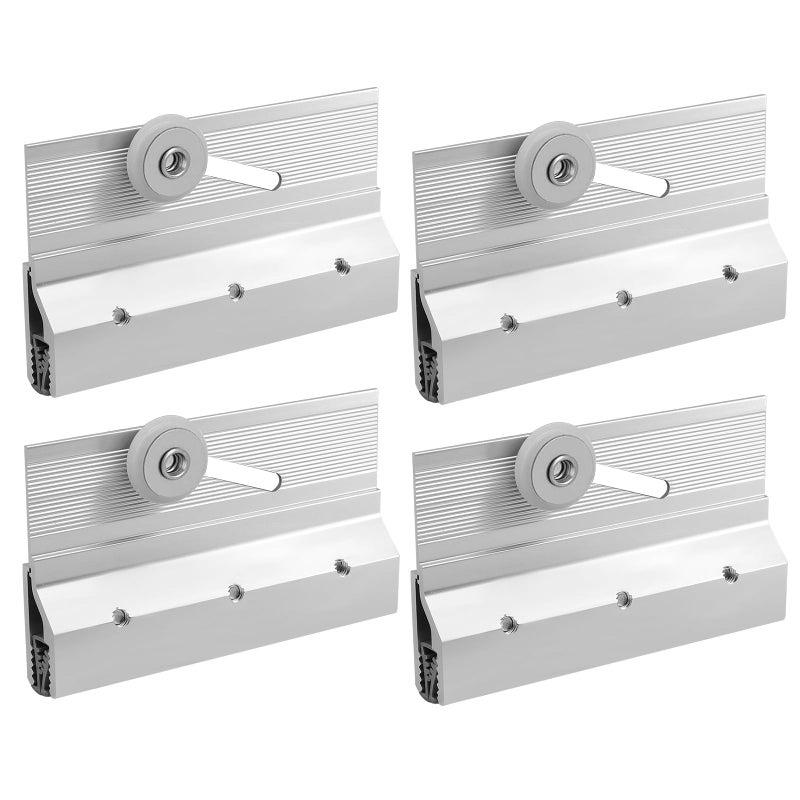 Ptazucv 4Pack M 6053 Shower Door AccessoriesDoor Top Bracket Roller Assembly34 in Round Plastic WheelPremium Shower Door Hardware for Fixing AdjustingExtruded Aluminum Chrome Finish - Image 2