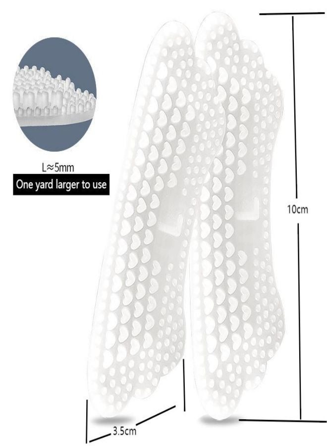 كعب ملصق المضادة للتآكل القدم عالية الكعب كعب ملصق نصف حجم وسادة ضبط حجم الحذاء شفاف سيليكون تدليك كعب 2 ضد 4 قطع ملصق - Image 5