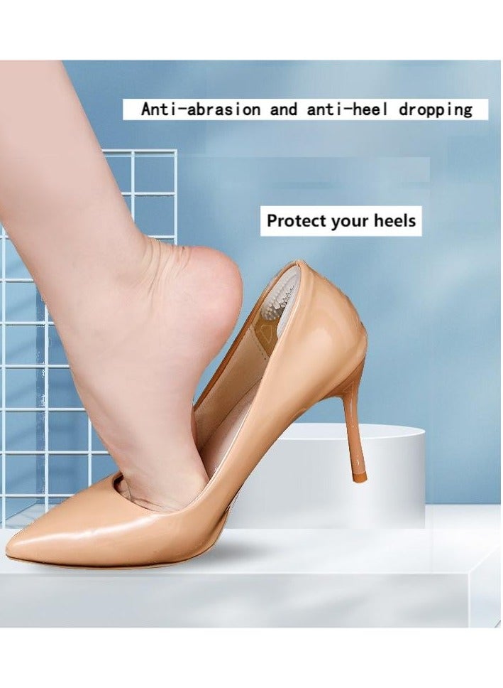 كعب ملصق المضادة للتآكل القدم عالية الكعب كعب ملصق نصف حجم وسادة ضبط حجم الحذاء شفاف سيليكون تدليك كعب 2 ضد 4 قطع ملصق - Image 2