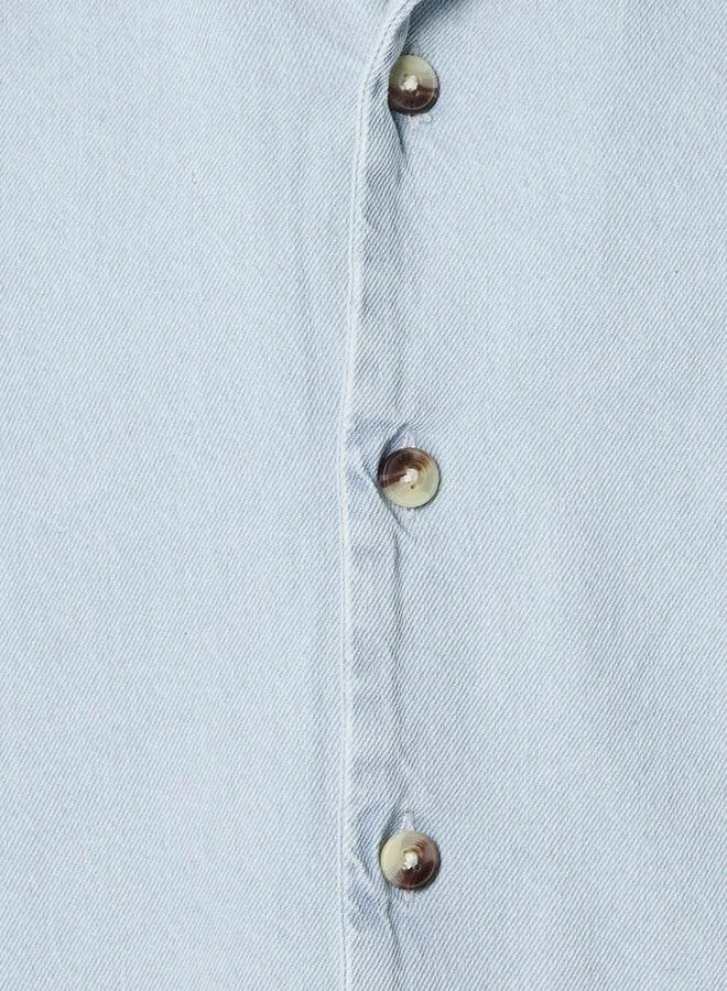 لي كوبر Lee Cooper Men Regular Fit Camp Collar Short Sleeve Shirt