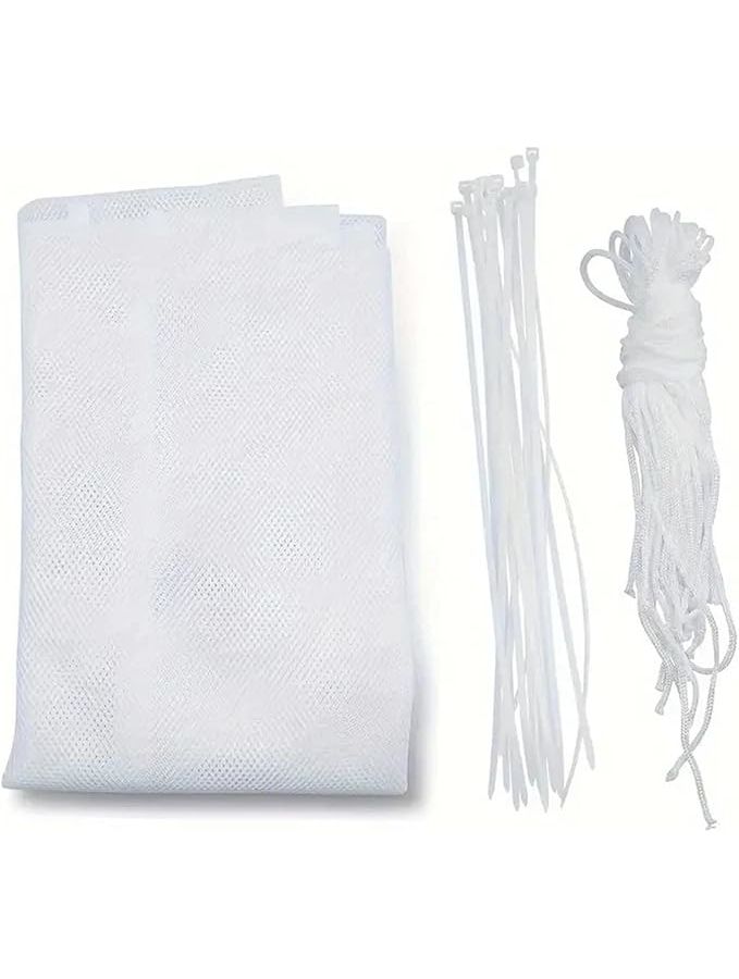 White Fine Mesh Safety Net For Stairs Balcony 78cmX450cm - Image 1