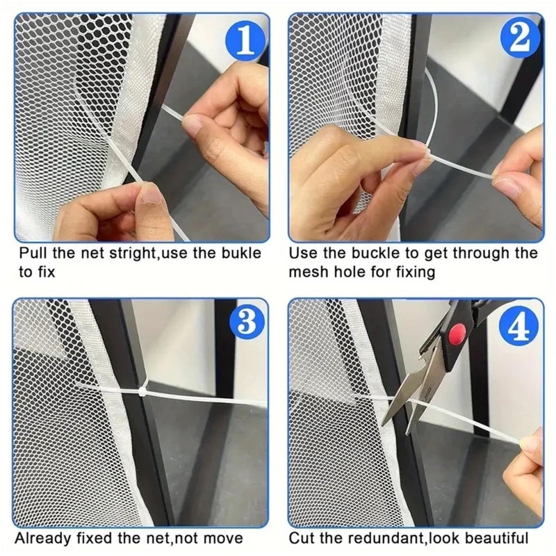 White Fine Mesh Safety Net For Stairs Balcony 78cmX450cm - Image 4