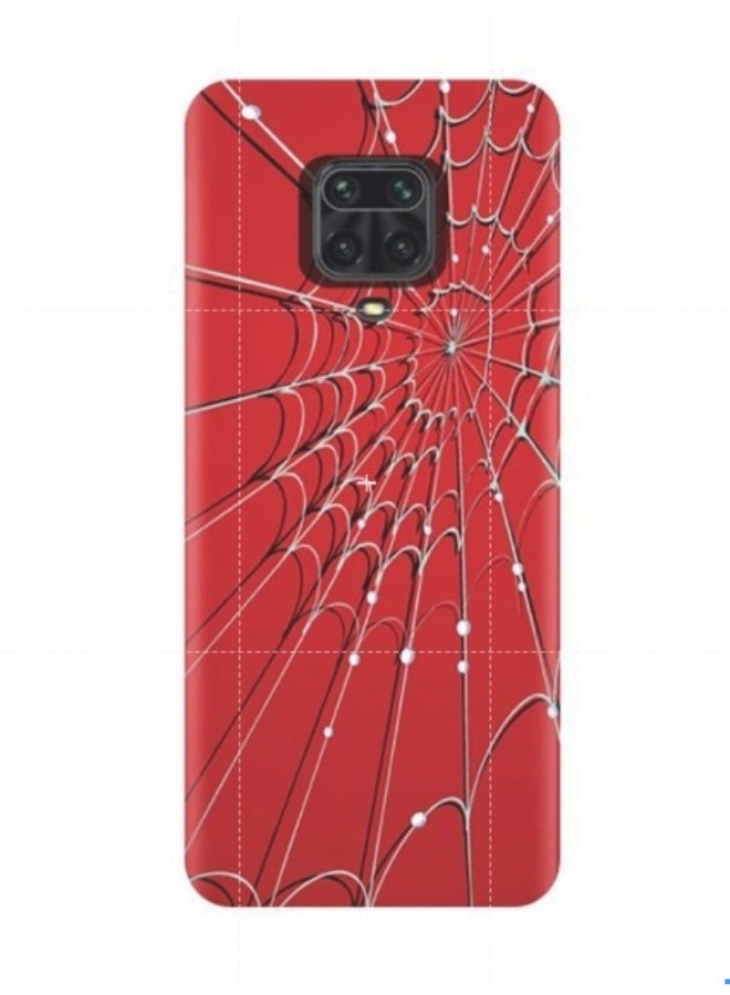 إيه إم سي ديزاين غطاء حماية واق لهاتف شاومي ريدمي نوت 9 برو ماكس أحمر/أبيض