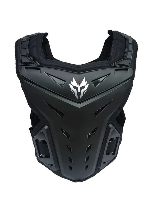 Black Motocross Body Armor Vest Adjustable Straps Ventilation Lightweight Racer Style - Image 1
