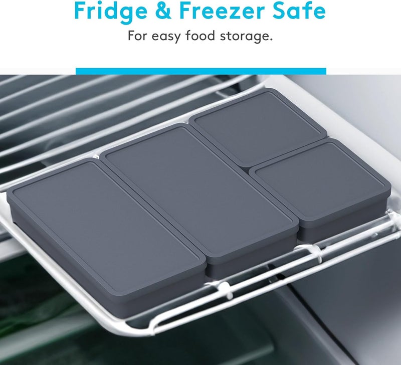 Prepd Cheat Sheets Lids - Silicone Bakeware Lid for Modular Sheet Pan Dividers - 4 Nonstick, Oven, Microwave, Dishwasher, Fridge & Freezer-Friendly Sheet Pan Divider Lids for Cooking & Storage - Image 4