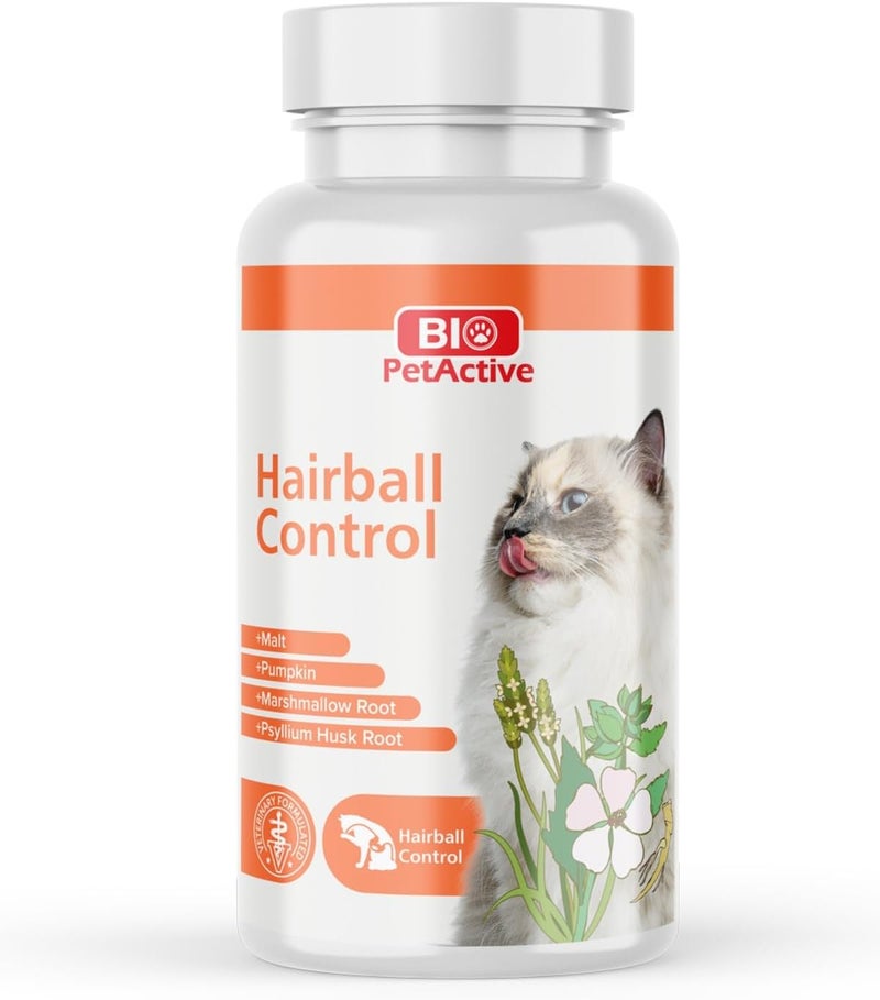 Bio PetActive Cat Hairball Control Supplement Tablets - 90 Tablets