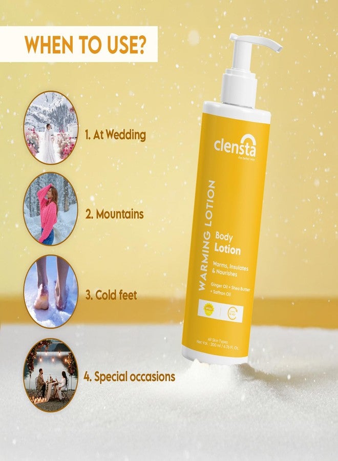 Clensta WARMING Body Lotion 200ml for All Skin Types Winter Women Men Warms, Insulates & Hydrates Skin Enriched with Ginger Oil, Shea Butter & Active Peptides - Image 5