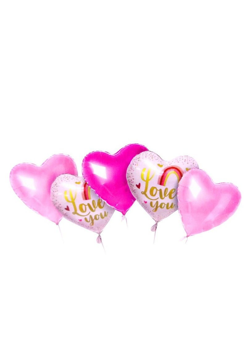 بارتي فن بالون احباط 18 "أحبك 5 قطع / بطاقة - Image 1
