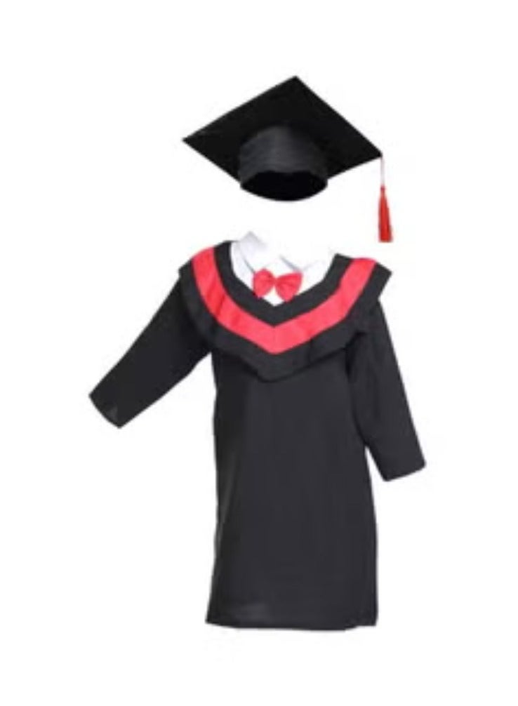 Children's doctoral clothing graduation master's clothing elementary school clothing graduation robe kindergarten bachelor's clothing for ages 6 to 9 Years - Image 1